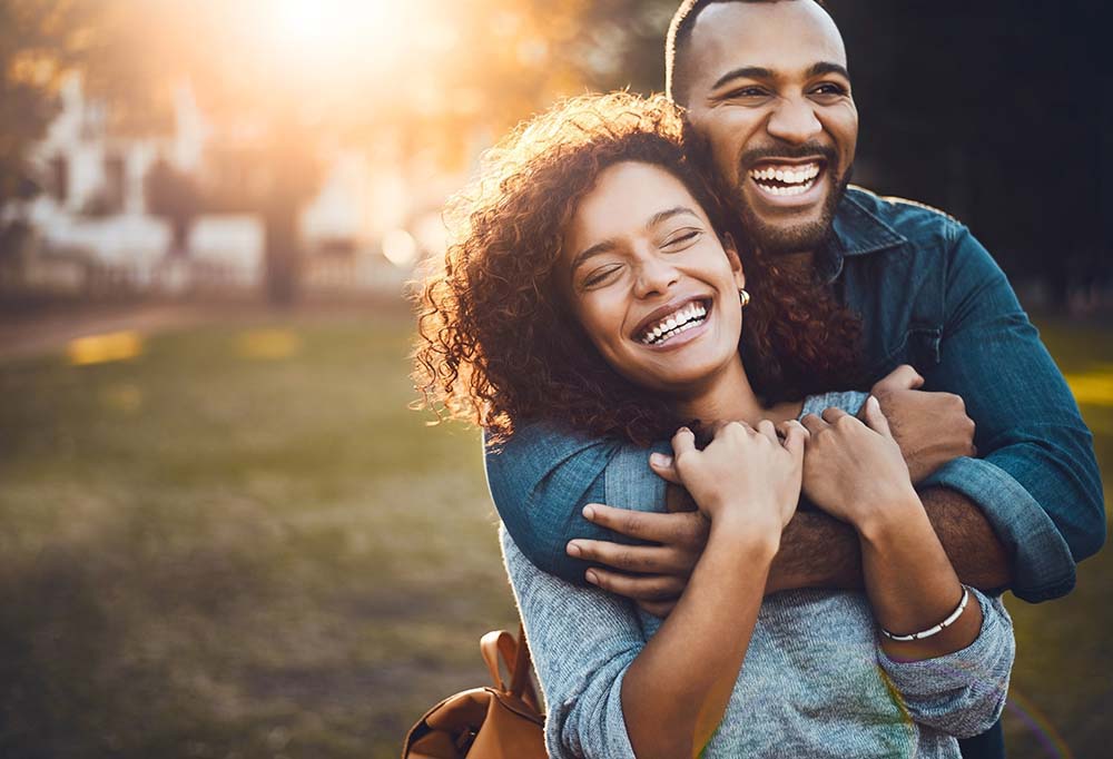 black couple in love